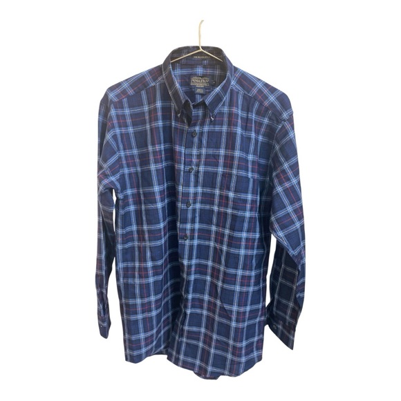 Pendleton Blue and Red Casual Button Down Shirt - Picture 1 of 6